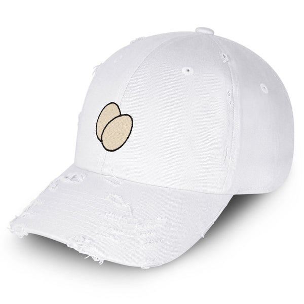 Egg Vintage Dad Hat Frayed Embroidered Cap Chicken