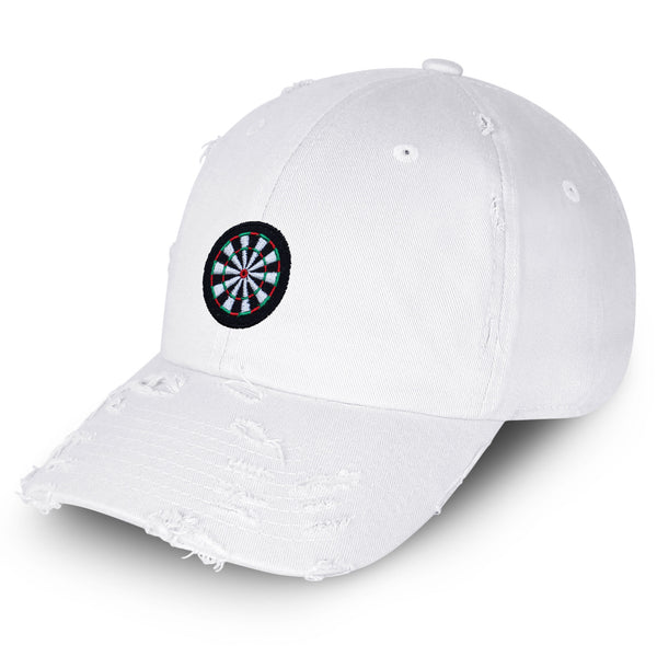 Dart Board Vintage Dad Hat Frayed Embroidered Cap Scoring