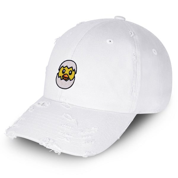 Chick in Egg Vintage Dad Hat Frayed Embroidered Cap Cute Baby