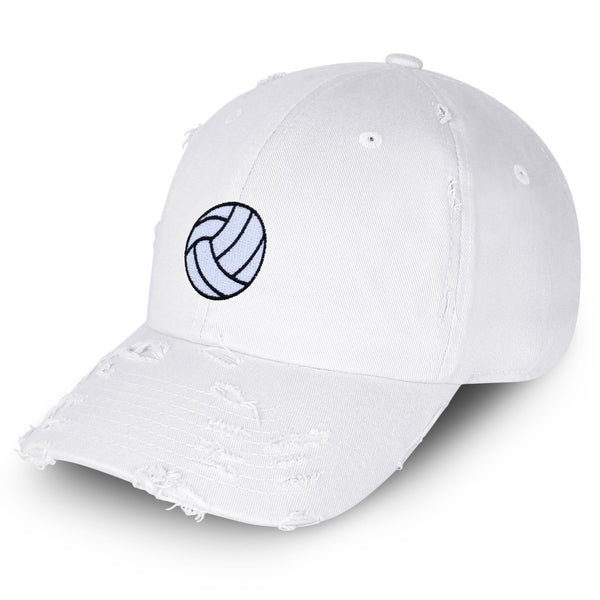 Volleyball Vintage Dad Hat Frayed Embroidered Cap Beach Ball