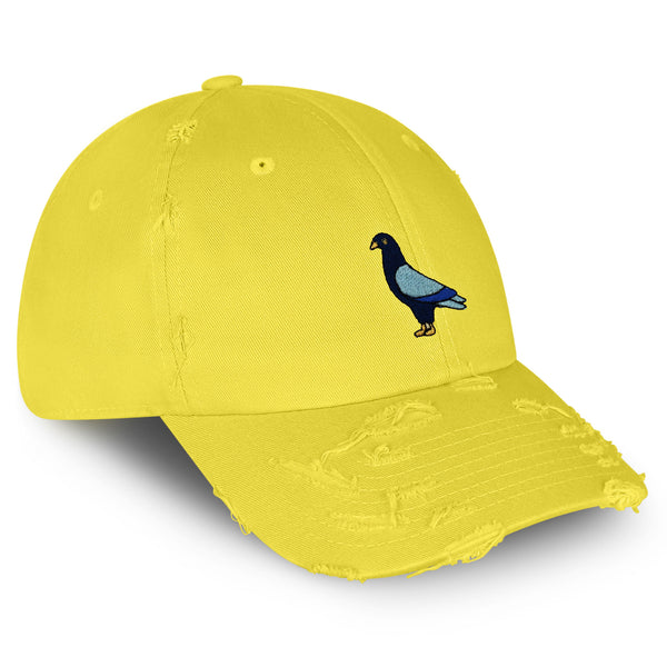 Pigeon Vintage Dad Hat Frayed Embroidered Cap Pigeon Dove