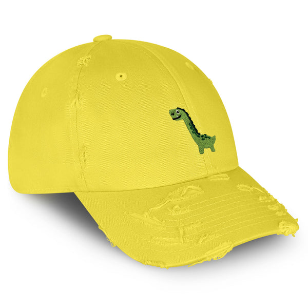 Apatosaurus Dinosaur Vintage Dad Hat Frayed Embroidered Cap Child Kid, Dino