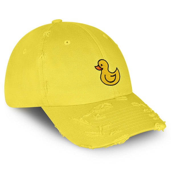 Duck Vintage Dad Hat Frayed Embroidered Cap Rubberduck Toy