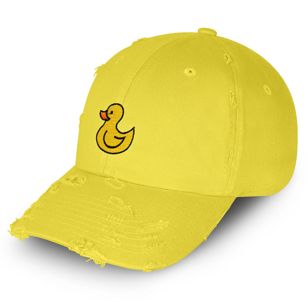 Duck Vintage Dad Hat Frayed Embroidered Cap Rubberduck Toy