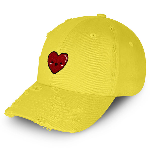 Cute Heart Vintage Dad Hat Frayed Embroidered Cap Health Healthy, Hospital