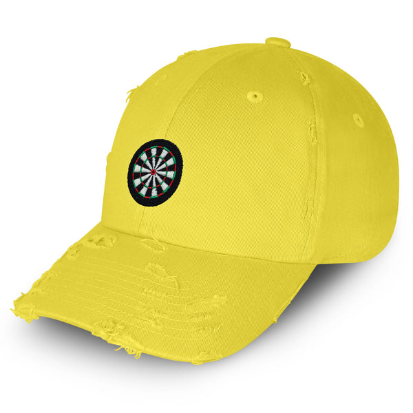 Dart Board Vintage Dad Hat Frayed Embroidered Cap Scoring