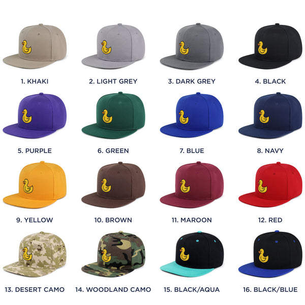 Duck Snapback Hat Embroidered Hip-Hop Baseball Cap Rubberduck Toy