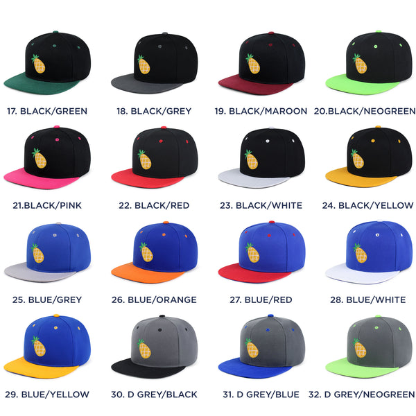 Papaya Fruit Snapback Hat Embroidered Hip-Hop Baseball Cap Pineapple