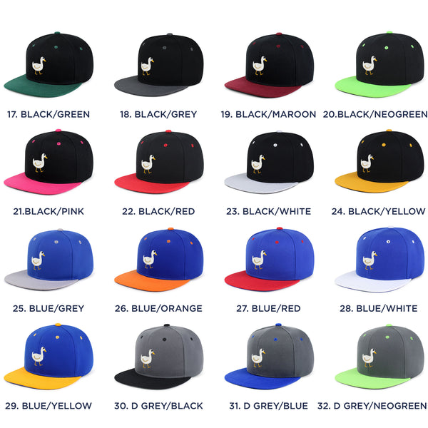 Duck Snapback Hat Embroidered Hip-Hop Baseball Cap Bird Lake