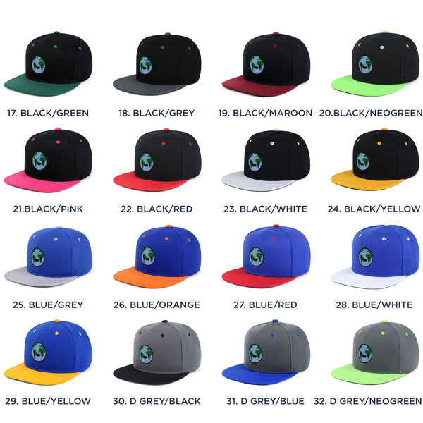 Happy Earth Snapback Hat Embroidered Hip-Hop Baseball Cap Earth Environment