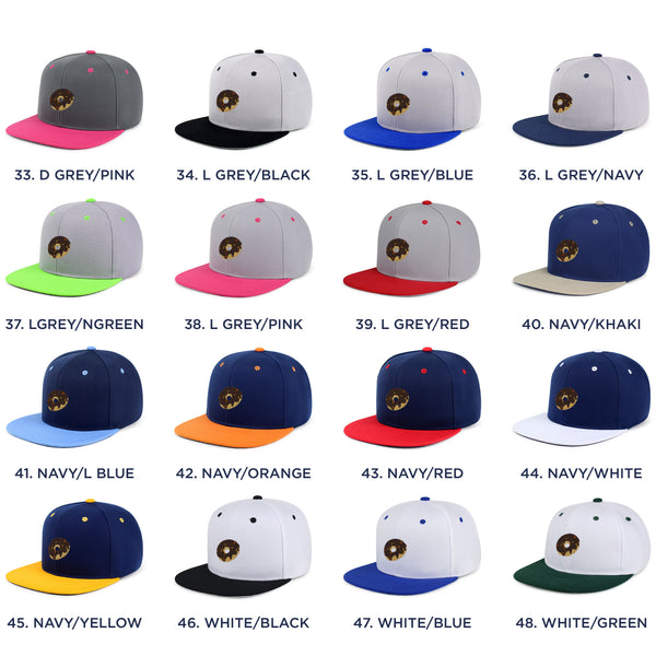 Donut Snapback Hat Embroidered Hip-Hop Baseball Cap Doughnut Simpson