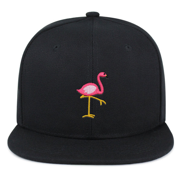 Flamingo Snapback Hat Embroidered Hip-Hop Baseball Cap Bird Pink