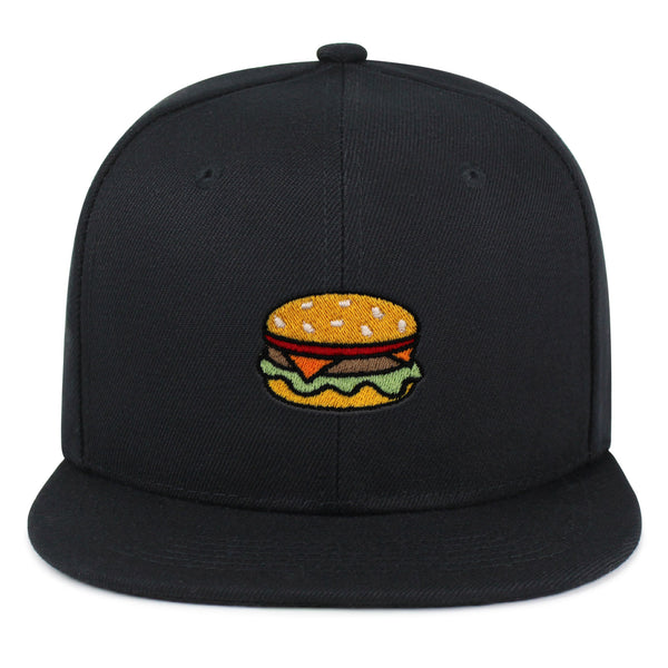 Hamburger Snapback Hat Embroidered Hip-Hop Baseball Cap Fast Food