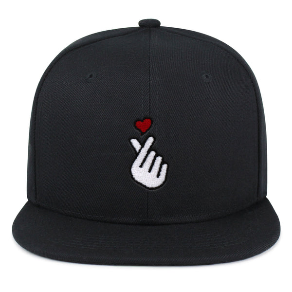 Korean Heart Finger Snapback Hat Embroidered Hip-Hop Baseball Cap Korea Sign