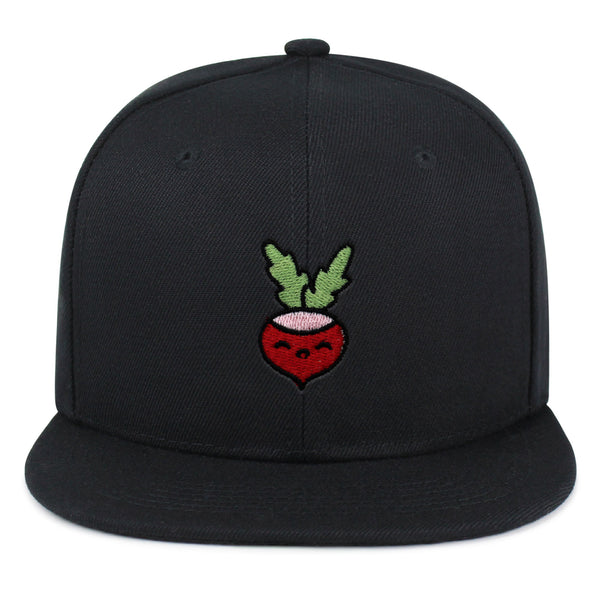 Radish Snapback Hat Embroidered Hip-Hop Baseball Cap Vegan Vegetable Farmer