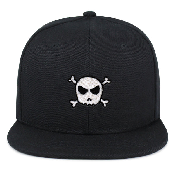 Skull Snapback Hat Embroidered Hip-Hop Baseball Cap Scary Bone