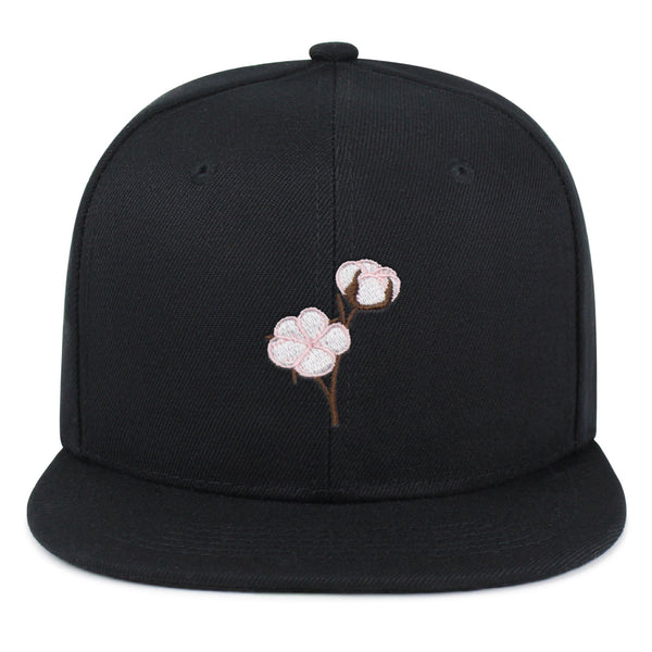 Cotton Flower Snapback Hat Embroidered Hip-Hop Baseball Cap Tree