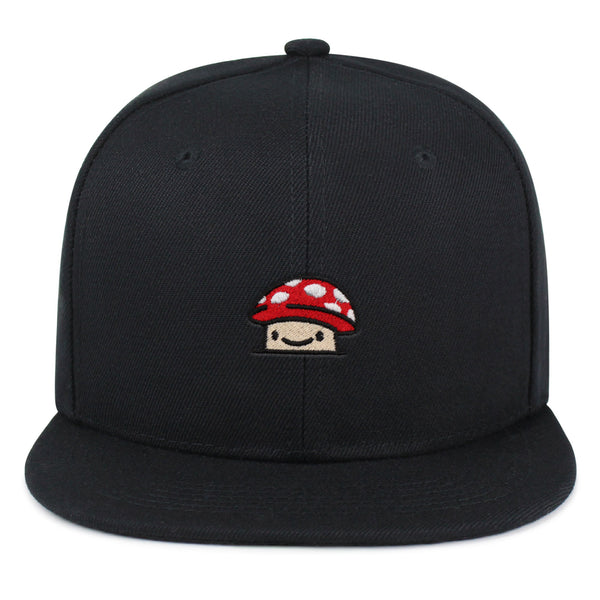 Mushroom  Snapback Hat Embroidered Hip-Hop Baseball Cap Red