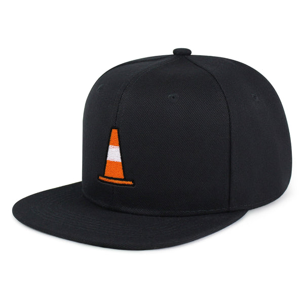 Safety Cone Snapback Hat Embroidered Hip-Hop Baseball Cap Construction