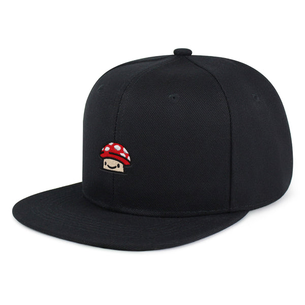 Mushroom  Snapback Hat Embroidered Hip-Hop Baseball Cap Red