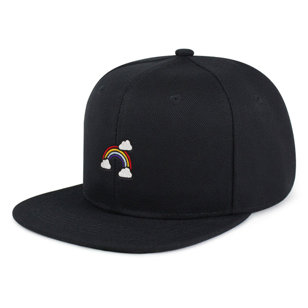 Rainbow Snapback Hat Embroidered Hip-Hop Baseball Cap Cute