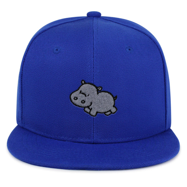 Cute Hippo Snapback Hat Embroidered Hip-Hop Baseball Cap Hippopotamus Zoo