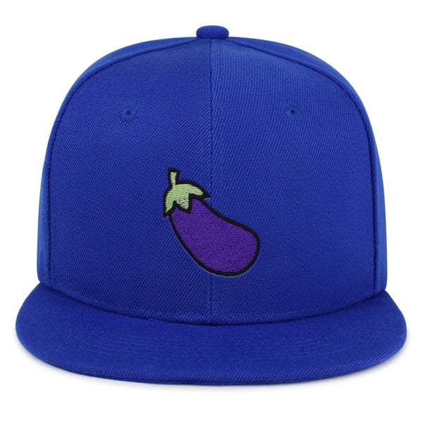 Eggplant Snapback Hat Embroidered Hip-Hop Baseball Cap Foodie Vegetable