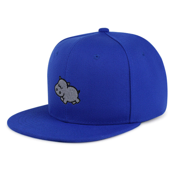 Cute Hippo Snapback Hat Embroidered Hip-Hop Baseball Cap Hippopotamus Zoo