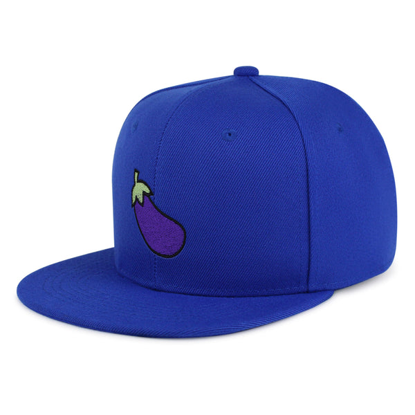 Eggplant Snapback Hat Embroidered Hip-Hop Baseball Cap Foodie Vegetable