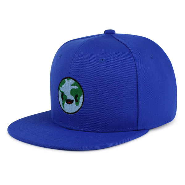 Happy Earth Snapback Hat Embroidered Hip-Hop Baseball Cap Earth Environment