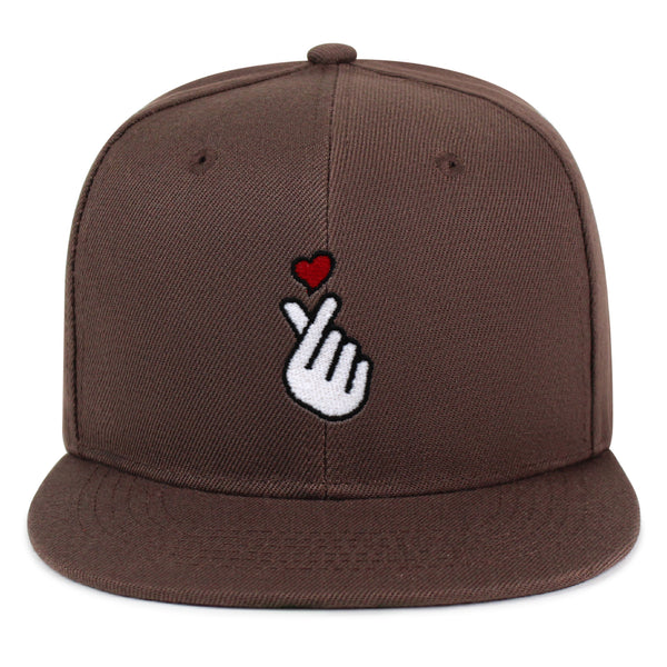 Korean Heart Finger Snapback Hat Embroidered Hip-Hop Baseball Cap Korea Sign