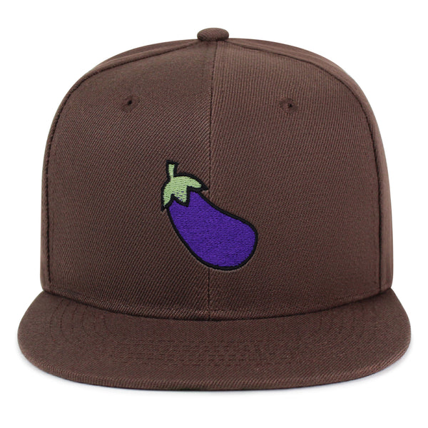 Eggplant Snapback Hat Embroidered Hip-Hop Baseball Cap Foodie Vegetable