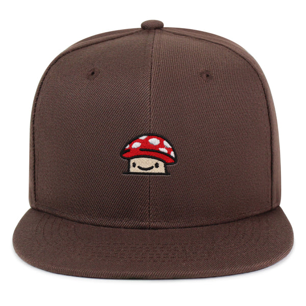 Mushroom  Snapback Hat Embroidered Hip-Hop Baseball Cap Red