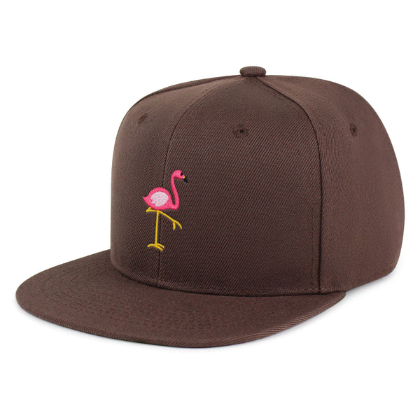 Flamingo Snapback Hat Embroidered Hip-Hop Baseball Cap Bird Pink