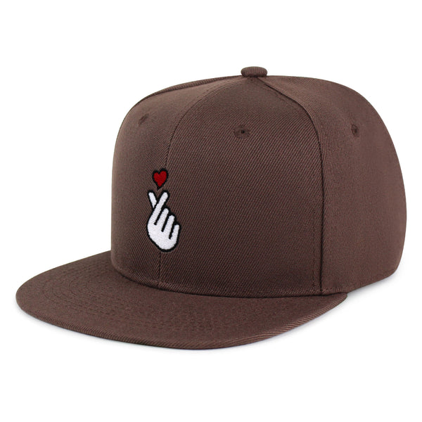 Korean Heart Finger Snapback Hat Embroidered Hip-Hop Baseball Cap Korea Sign