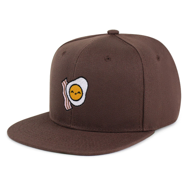 Egg and Bacon Snapback Hat Embroidered Hip-Hop Baseball Cap Breakfast