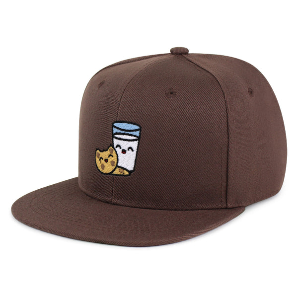 Milk and Cookie Snapback Hat Embroidered Hip-Hop Baseball Cap Snack