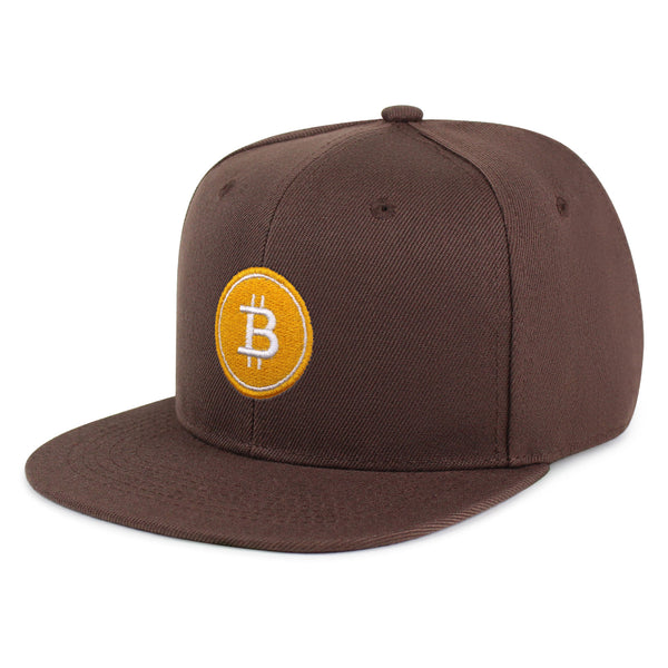 Bitcoin Snapback Hat Embroidered Hip-Hop Baseball Cap Cryptocurrency Investing