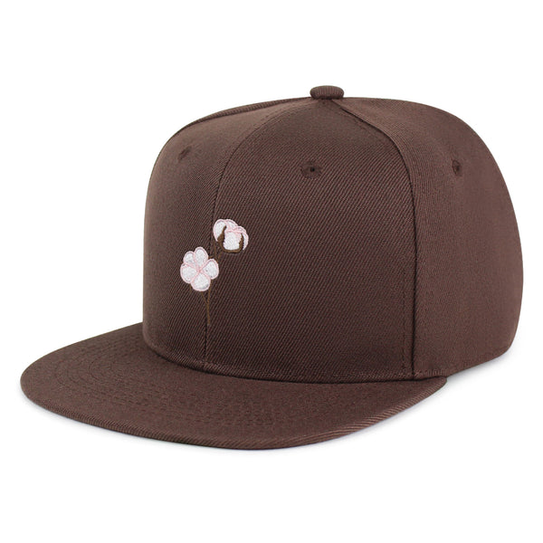 Cotton Flower Snapback Hat Embroidered Hip-Hop Baseball Cap Tree