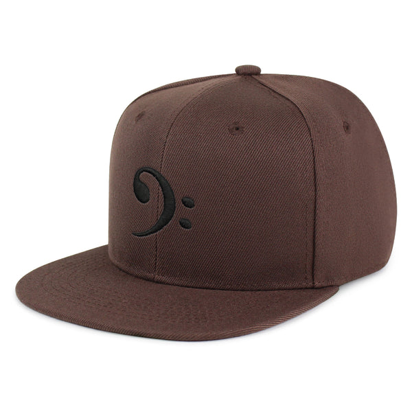 Bass Clef Snapback Hat Embroidered Hip-Hop Baseball Cap Music Symbol