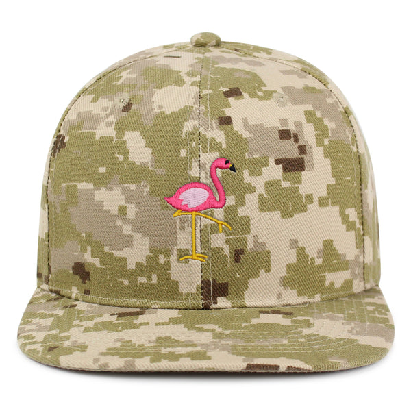 Flamingo Snapback Hat Embroidered Hip-Hop Baseball Cap Bird Pink