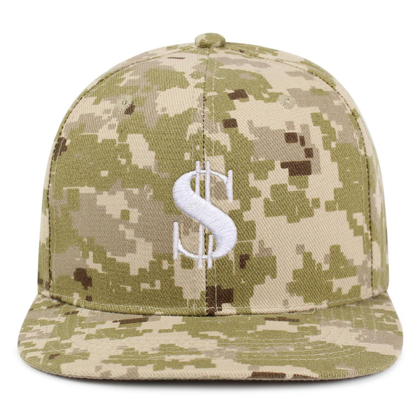 Dollar Sign Snapback Hat Embroidered Hip-Hop Baseball Cap Money Cash