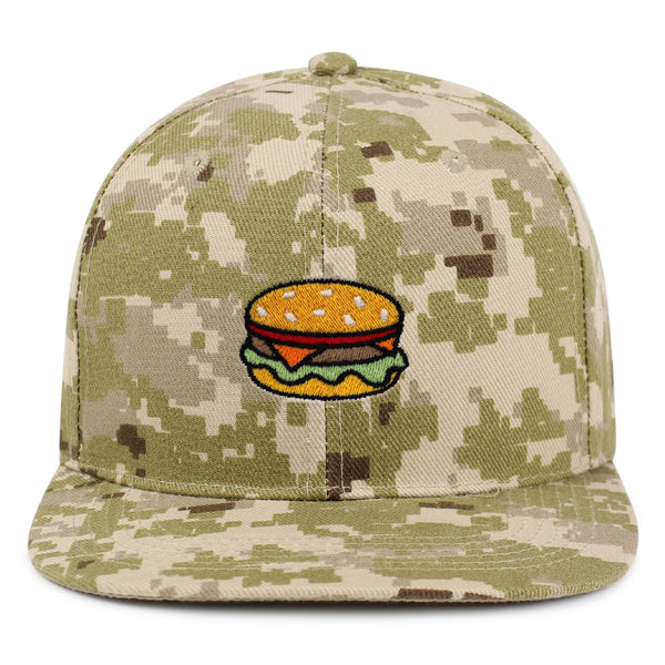 Hamburger Snapback Hat Embroidered Hip-Hop Baseball Cap Fast Food