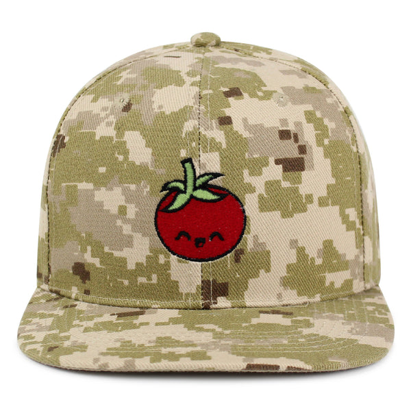 Tomato Snapback Hat Embroidered Hip-Hop Baseball Cap Vegetable Vegan