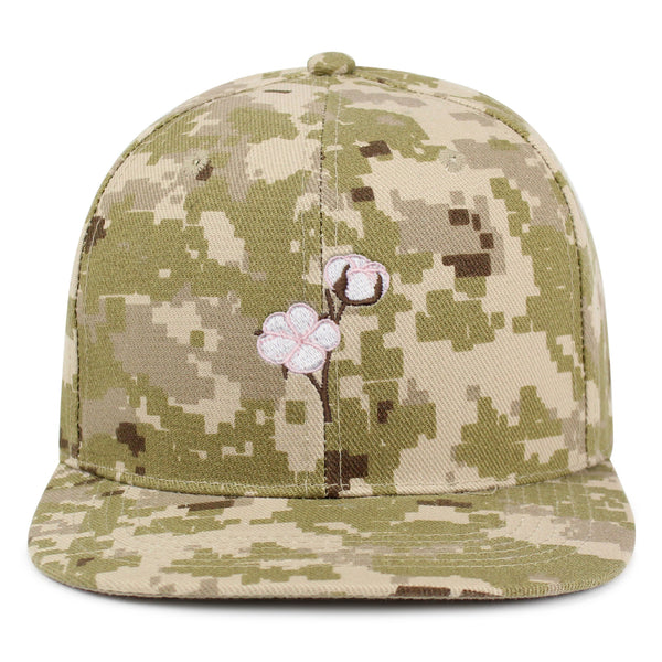 Cotton Flower Snapback Hat Embroidered Hip-Hop Baseball Cap Tree