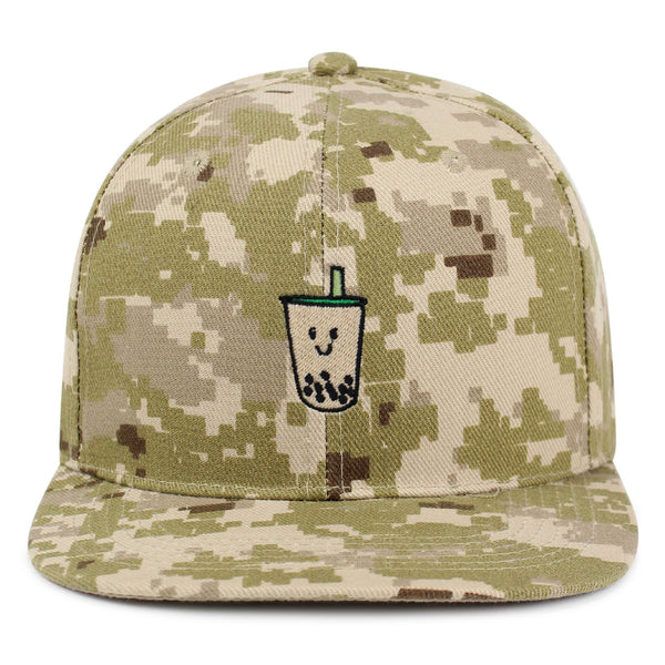 Boba Tea  Snapback Hat Embroidered Hip-Hop Baseball Cap Pearl