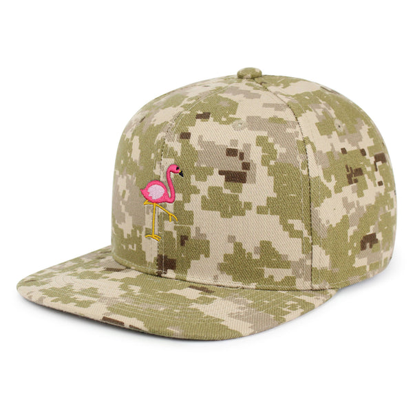 Flamingo Snapback Hat Embroidered Hip-Hop Baseball Cap Bird Pink