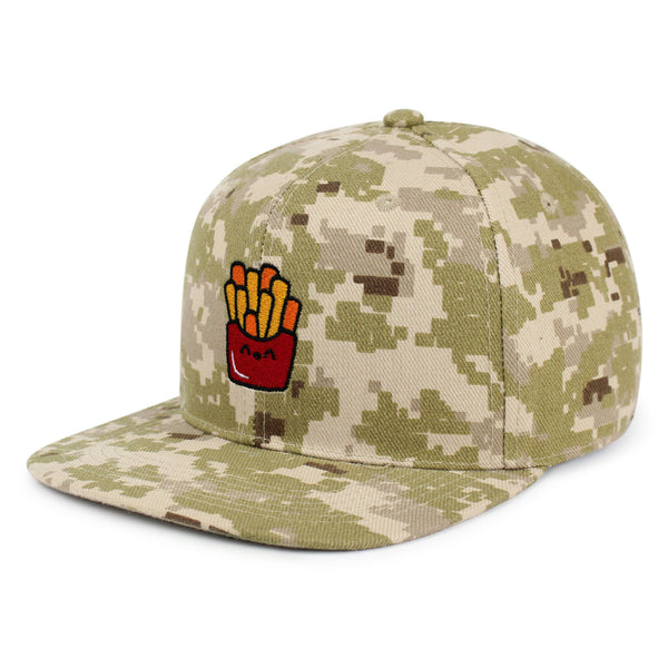 Smiling French Fries Snapback Hat Embroidered Hip-Hop Baseball Cap Chips Fast Food