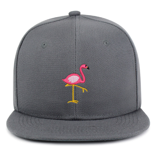 Flamingo Snapback Hat Embroidered Hip-Hop Baseball Cap Bird Pink