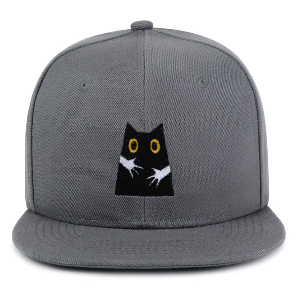 Hugs Snapback Hat Embroidered Hip-Hop Baseball Cap Black Cat Mom